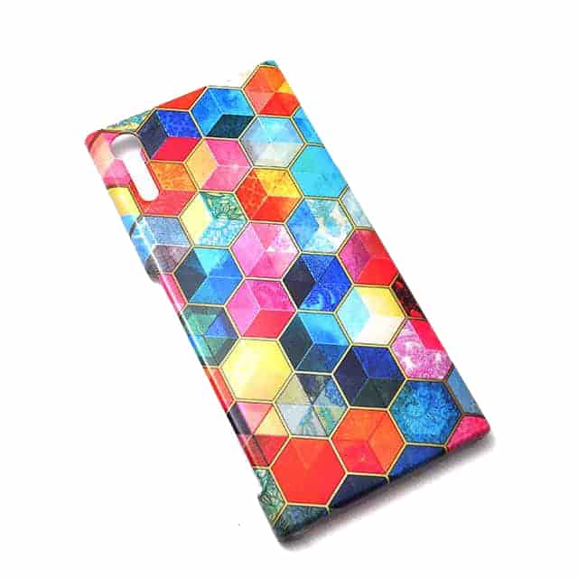 Crystal Bohemian Honeycomb Cubes Colorful Xperia XZケース