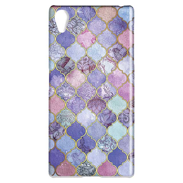 Royal Purple Mauve and Indigo Decorative Moroccan Tile Pattern Xperia Z5ケース
