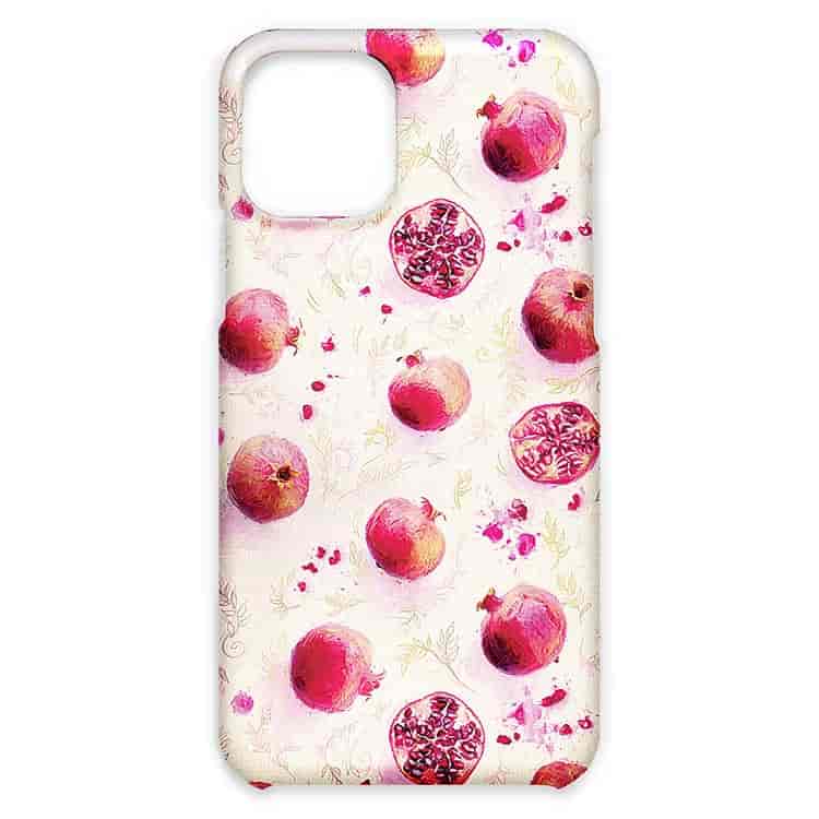Painted Pomegranates with Gold Leaf Pattern iPhone11/11Pro/11Pro Maxケース