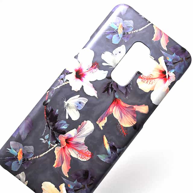 Butterflies and Hibiscus Flowers a painted スマホケース2